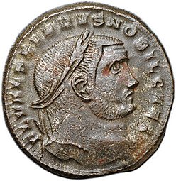 фото для Монета Фоллис 306-307 Флавий Север II Гений с Рогом изобилия HTS Гераклея Римская Империя Аверс