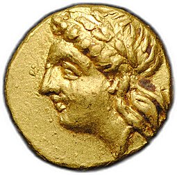 фото для Монета Золотой обол (1/12 дарика) 340-334 до н.э. Пиксодар Кария Аверс